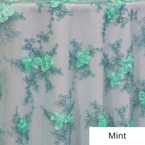 Mint Baby Rose Lace