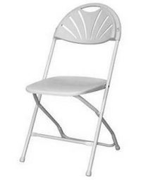 folding white plastic chair