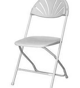 folding white plastic chair