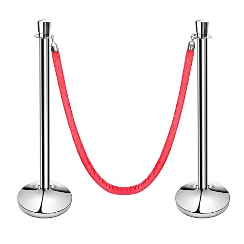 Red or Burgundy Velour Stanchion Rope