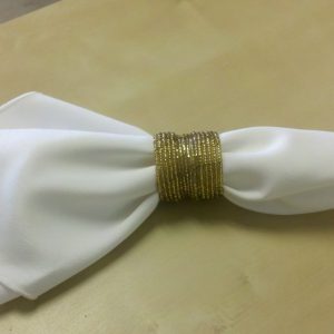 gold bead cuff napkin ring
