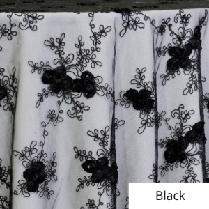 Black Baby Rose Lace