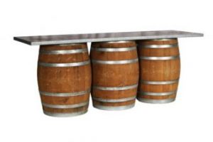 3 wine barrel bar rental