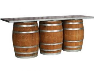 3 wine barrel bar rental