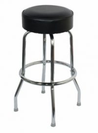 black chrome bar stool