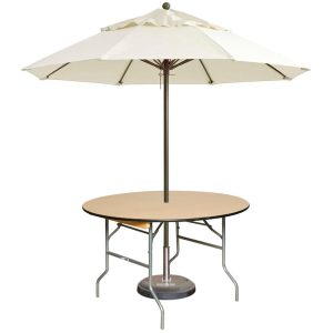 4ft table with umbrella