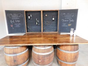 3 wine barrel bar
