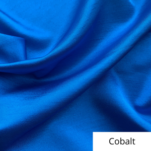 Cobalt Silk Satin Linen