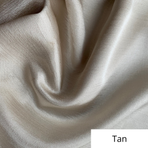 Tan Silk Satin Linen