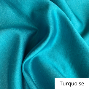 Turquoise Silk Satin Linen