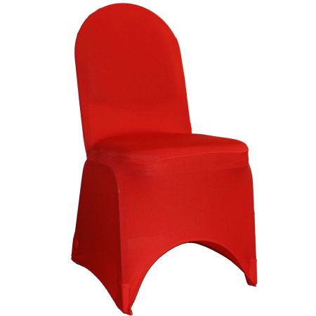 red spandex chair cover