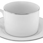 silver line china coffee cup and saucer