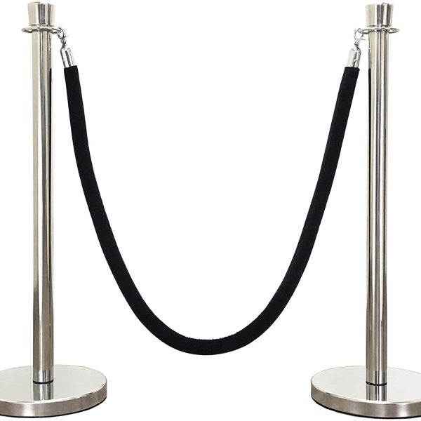 black stanchion rope