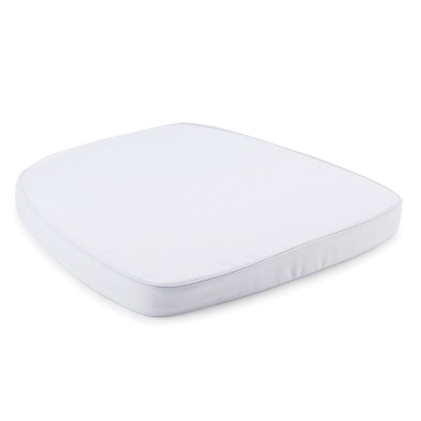 white chiavari chair pad
