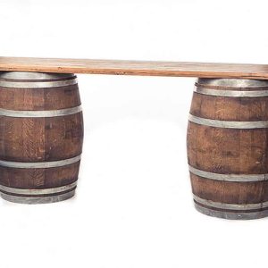 wine barrel table rental