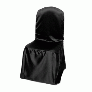 black satin chair cover