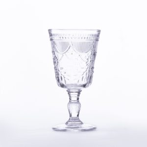 clear cut glass goblet