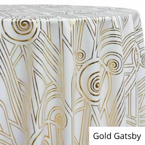 Gold Gatsby Linen Rental