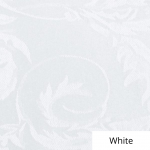 White Melrose Damask Linen