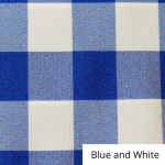 Blue and White Checked Linen