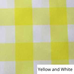 Yellow and White Checked Linen