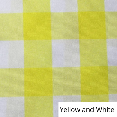 Yellow and White Checked Linen