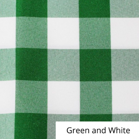 Green and White Checked Linen