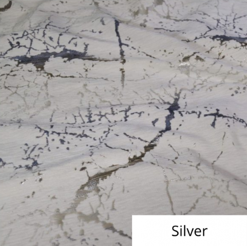 Silver Marble Velvet Linen