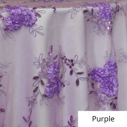 Purple Ribbon Lace