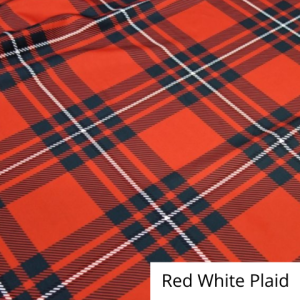 Red White Plaid Linen