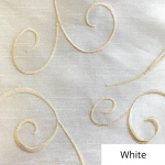 White Silk Swirl Linen