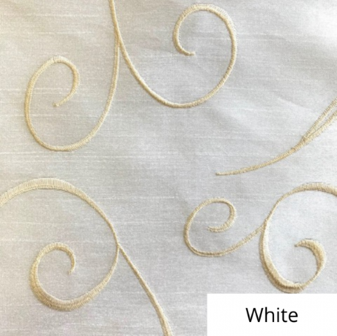 White Silk Swirl Linen