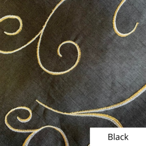 Black Silk Swirl Linen