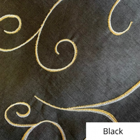 Black Silk Swirl Linen