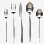 silver brushed flatware