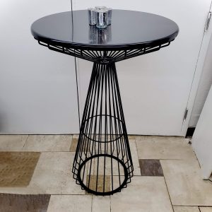 black metal cocktail table