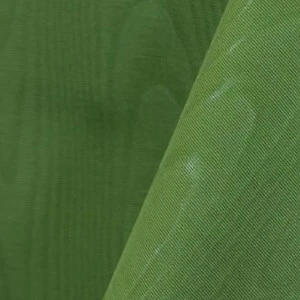 Textured sage green fabric with diagonal draping and two-tone shaded effect.