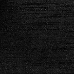 Solid black fabric with subtle horizontal striations and uniform texture.