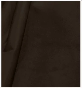 Dark brown fabric linen with soft vertical folded texture for event rental decor.