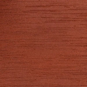 Rust-colored textured fabric swatch with horizontal slubbed texture for event linen rentals.