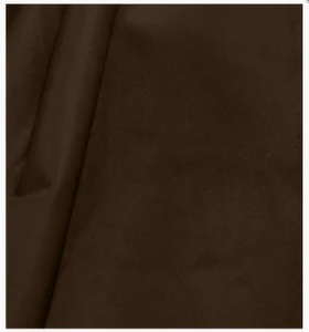 Dark brown linen fabric with soft folded texture and deep mocha color for elegant event decor.