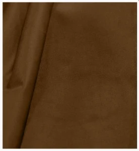 Soft brown fabric linen with folded drape and rich textural wrinkles for event decor.