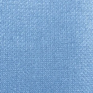 Dusty blue textured fabric swatch with tight woven grid pattern and uniform surface.