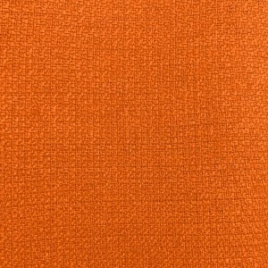 Bright orange textured fabric swatch with woven basket weave pattern for event linens.
