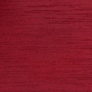 Deep red textured fabric with subtle horizontal slub lines and rich burgundy tone.