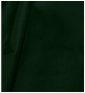 Dark forest green polyester tablecloth with soft fabric drape and subtle vertical fold.