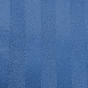 Solid blue fabric linen with vertical tone-on-tone striped texture for event rentals.