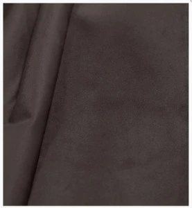 Charcoal gray linen fabric with soft draping and subtle vertical fold texture.