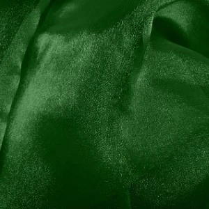 Deep emerald green fabric with shimmering satin texture and soft folded draping.