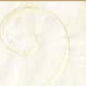 Pale ivory fabric with faint circular water stain or light circular pattern on white background.